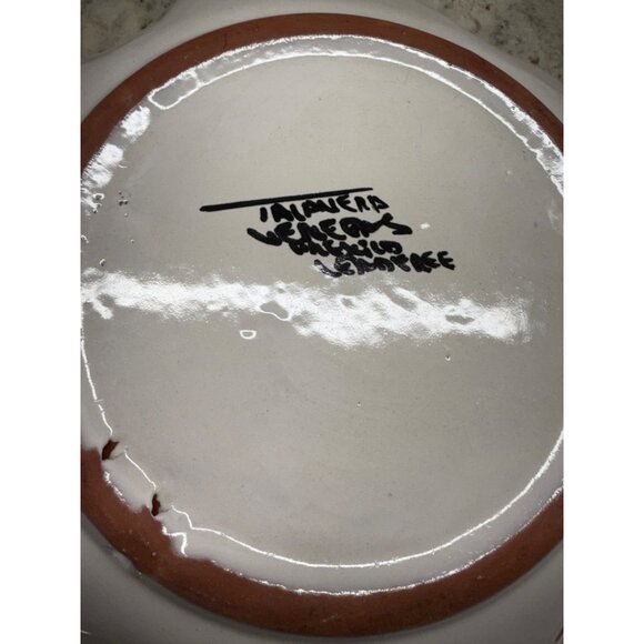 Talavera Hand-Painted Ceramic Fruit Bowl  collectible Mexican pottery table top - Picture 3 of 8